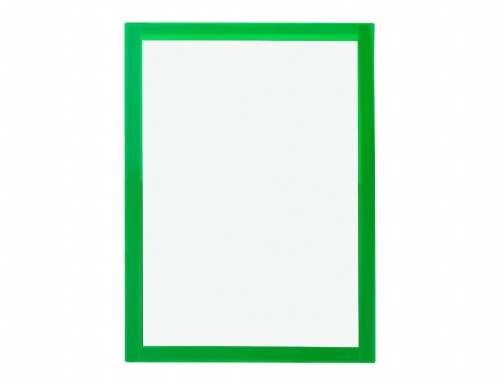 Marco porta anuncios Liderpapel magnetico Din A4 dorso adhesivo removible color verde 163712, imagen 5 mini