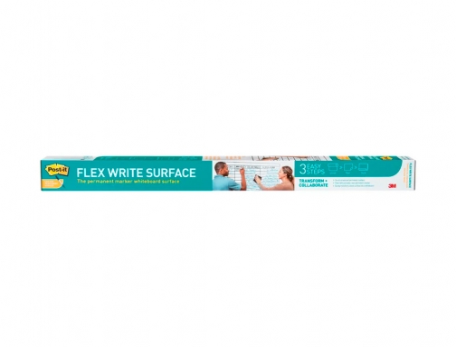 Pizarra blanca Post-it super sticky flex adhesiva removible rollo 91,4x121,9 cm 7100197624, imagen 2 mini