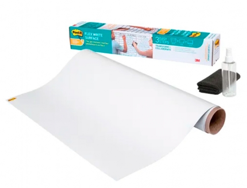 Pizarra blanca Post-it super sticky flex adhesiva removible rollo 60,9x91,4 cm 7100197625, imagen 4 mini