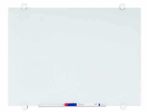 Pizarra blanca Q-connect cristal magnetica marco aluminio 90x60 cm KF11313, imagen 2 mini