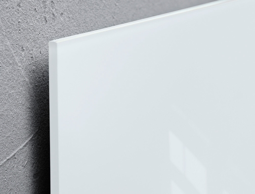 Pizarra blanca Qconnect cristal magnetica marco aluminio 90x60 cm KF11313, imagen 4 mini