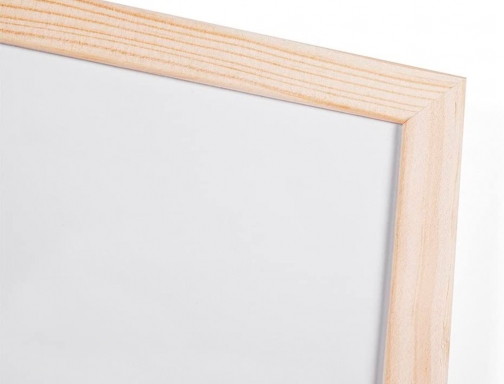Pizarra blanca Q-connect laminada marco de madera 90x60 cm KF03573, imagen 4 mini