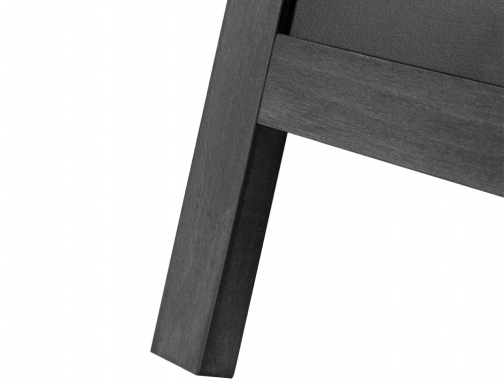 Pizarra negra Liderpapel caballete doble cara de madera con superficie para rotuladores 54722, imagen 5 mini