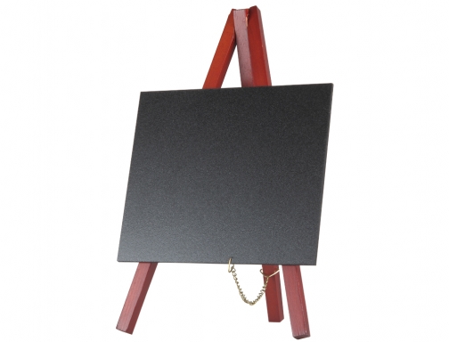 Pizarra negra Liderpapel caballete madera superficie para rotuladores tipo tiza 15x13cm juego 54720, imagen 2 mini
