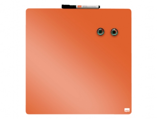 Pizarra Nobo magnetica para el hogar color naranja 360x360 mm 1915622, imagen 2 mini