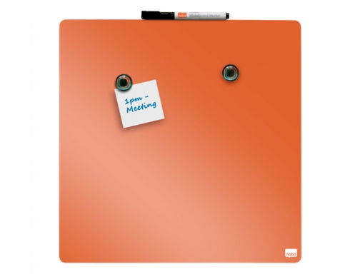 Pizarra Nobo magnetica para el hogar color naranja 360x360 mm 1915622, imagen 5 mini