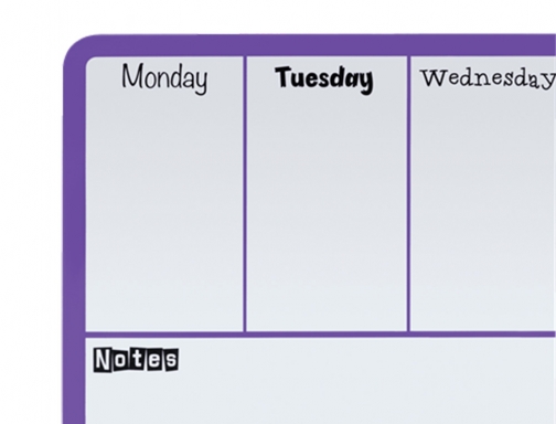 Planificador semanal Nobo magnetico color violeta 140x360 mm 1904048, imagen 3 mini