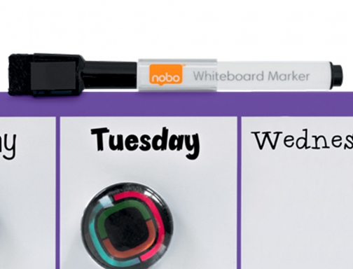 Planificador semanal Nobo magnetico color violeta 140x360 mm 1904048, imagen 4 mini