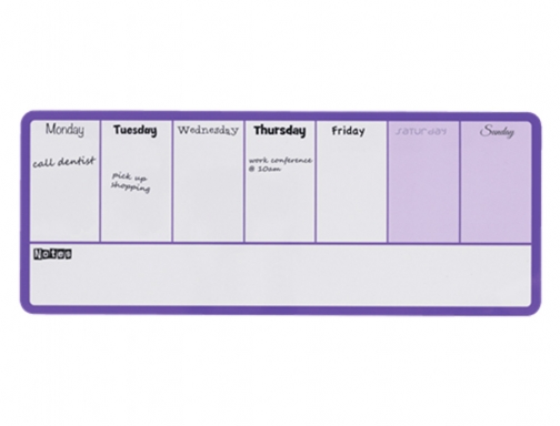 Planificador semanal Nobo magnetico color violeta 140x360 mm 1904048, imagen 5 mini