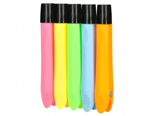 Portatizas plastico Liderpapel magnetico colores surtidos caja de 5 unidades 163285, imagen 4 mini