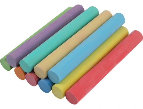 Tiza color antipolvo Liderpapel caja de 10 unidades colores surtidos 77659, imagen 4 mini
