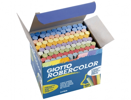 Tiza color antipolvo Robercolor caja de 100 unidades colores surtidos F539000, imagen 2 mini
