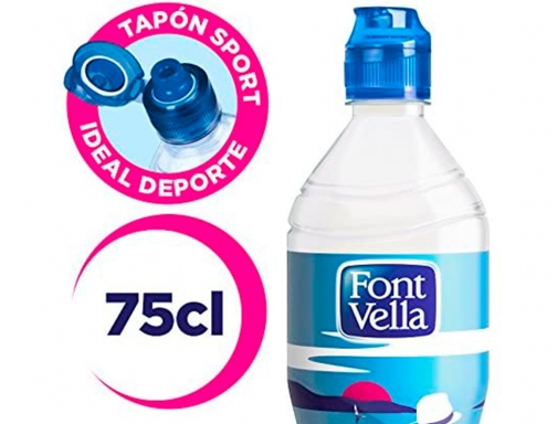 Agua mineral natural Font vella botella de 750 ml 158852, imagen 3 mini