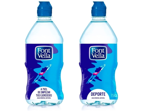 Agua mineral natural Font vella botella de 750 ml 158852, imagen 4 mini