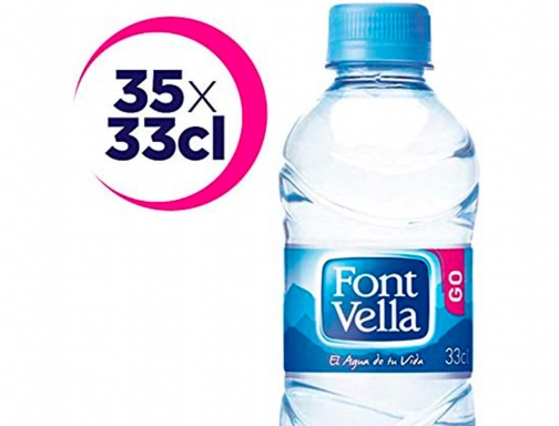 Agua mineral natural Font vella botella sant hilari 330 ml FV0.33L, imagen 3 mini