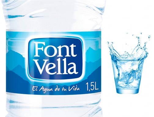 Agua mineral natural Font vella botella sant hilari 1,5 l FV1.5L, imagen 4 mini