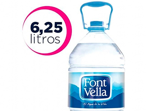 Agua mineral natural Font vella sant hilari garrafa 6,25 l FV6.25L, imagen 3 mini