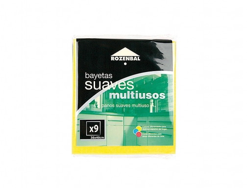 Bayeta multiuso 36x40 cm pack de 9 unidades Blanca 215027, imagen 2 mini