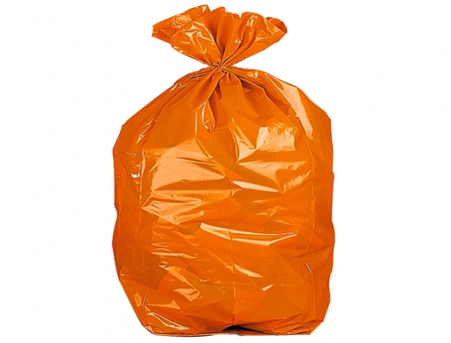 Bolsa basura domestica naranja con autocierre 55 x 60 cm rollo de Blanca 18953, imagen 2 mini