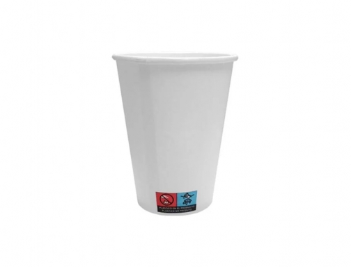 Vaso de papel blanco Bunzl reciclable pefc 385 ml adecuado bebidas frias 33187, imagen 3 mini
