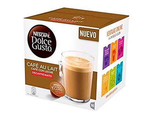 Cafe dolce gusto cafe con leche descafeinado monodosis caja de 16 unidades Nescafe 12293457, imagen 2 mini