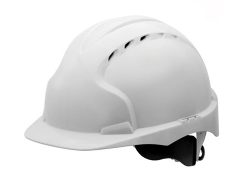 Casco Faru polietileno ventilado 6 puntos fijacion ajuste ruleta color blanco C20RV-BL, imagen 4 mini