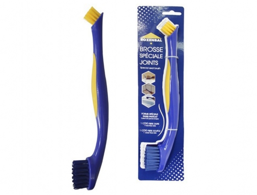 Cepillo Rozenbal doble fibra dura suave para limpieza juntas y rincones 27,5x4x2,8 510075, imagen 2 mini