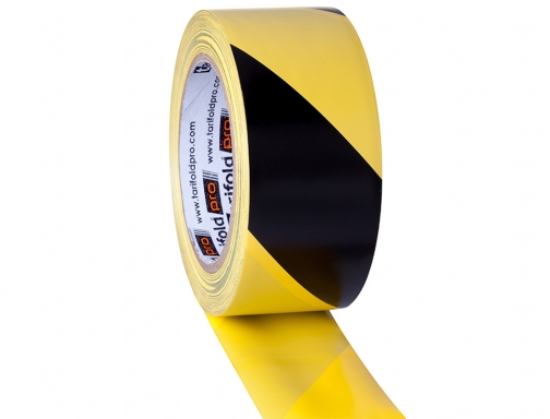 Cinta adhesiva Tarifold seguridad para marcaje y sealizacion de suelo 33 mt 197747 , amarillo negro, imagen 3 mini