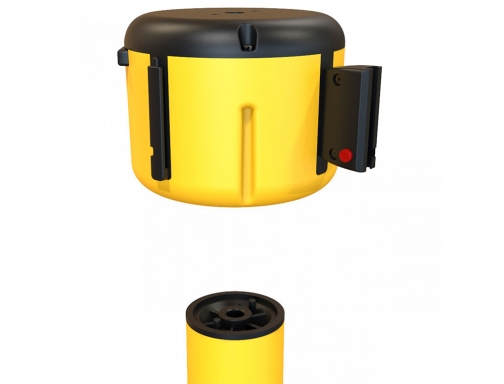 Cinta portatil Faru retractil plastificada amarilla negra longitud 9 mt D190AN, imagen 5 mini