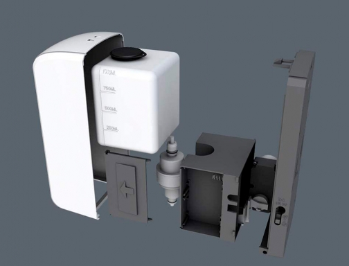 Dispensador para gel y jabon Q-connect automatico sensor y soporte de metal KF10689, imagen 4 mini