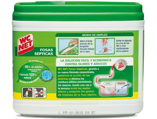 Elimina olores wc net fosas septicas capsula de 18 gr caja de Uhu 6309337, imagen 3 mini