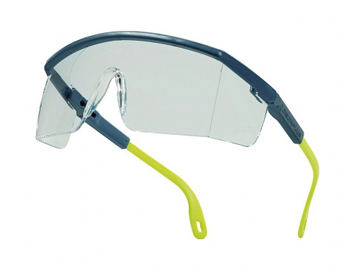 Gafas Deltaplus de proteccion policarbonato monobloque incoloro color gris-amarilla uv400 KILIMGRIN, imagen 2 mini