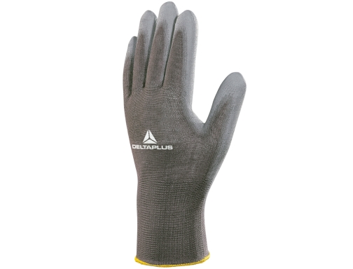 Guantes Deltaplus poliester antideslizante lavable especial para manipulacion y manutencion gris talla VE702PG07, imagen 2 mini