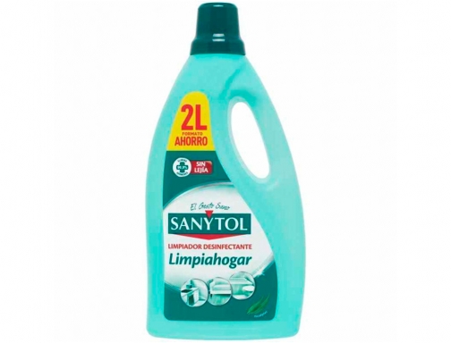 Limpiador desinfectante Sanytol limpiahogar multisuperficies bote de 2 litros 89311, imagen 2 mini