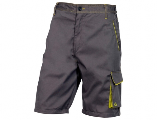 Pantalon de trabajo Deltaplus bermuda cintura ajustable 5 bolsillos color gris verde M6BERGR3X, imagen 2 mini