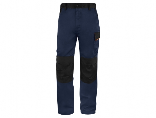 Pantalon de trabajo Deltaplus cintura ajustable 5 bolsillos color azul naranja talla M6PANBM-3X, imagen 3 mini