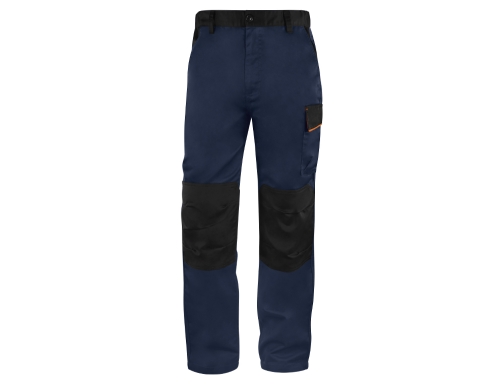 Pantalon de trabajo Deltaplus cintura ajustable 5 bolsillos color azul naranja talla M6PANBM-3X, imagen 3 mini