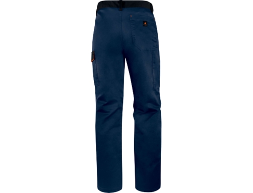 Pantalon de trabajo Deltaplus cintura ajustable 5 bolsillos color azul naranja talla M6PANBMXG, imagen 2 mini