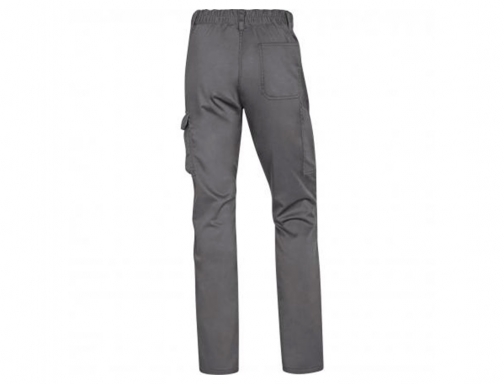 Pantalon de trabajo Deltaplus cintura elastica 5 bolsillos color gris negro talla PANOSTRPAGNGT, imagen 4 mini