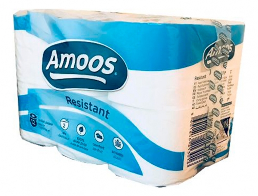 Papel higienico Amoos 2 capas 100 mm diametro x 87 mm alto H621301, imagen 4 mini