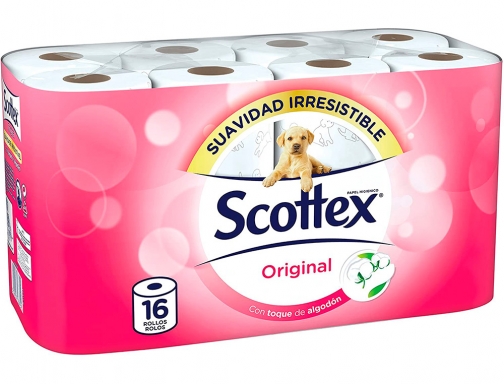 Papel higienico Scottex 2 capa s original paquete 16 rollos 17191, imagen 2 mini