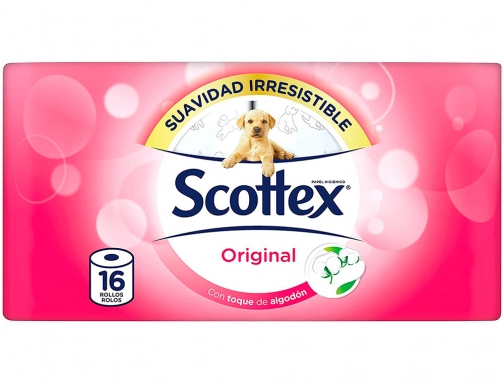 Papel higienico Scottex 2 capa s original paquete 16 rollos 17191, imagen 3 mini