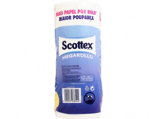 Papel higienico Scottex megarrollo doble largo 2 capas paquete de 6 rollos 96685, imagen 5 mini