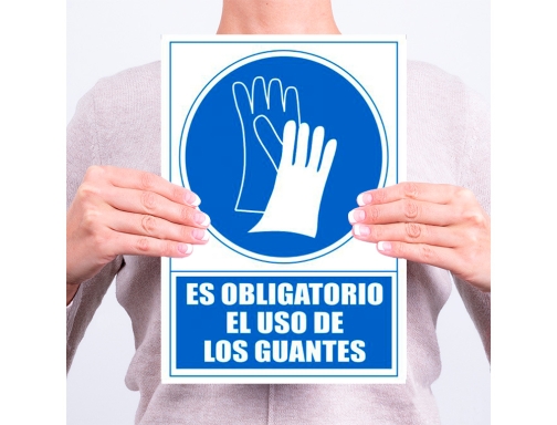 Pictograma Archivo 2000 obligatorio utilizacion de guantes pvc azul luminiscente 210x297 mm 6173-03 AZ, imagen 3 mini