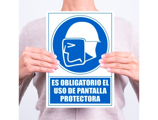 Pictograma Archivo 2000 obligatorio utilizacion de pantalla protectora pvc color azul 210x297 6173-04 AZ, imagen 3 mini