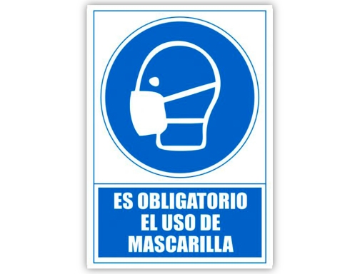 Pictograma Archivo 2000 obligatorio el utilizacion de mascarilla pvc color azul 210x297 6173-11 AZ, imagen 2 mini