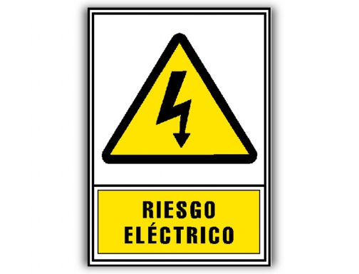 Pictograma Archivo 2000 riesgo electrico pvc amarillo luminiscente 210x297 mm 6172-03 AM, imagen 2 mini