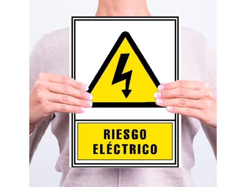 Pictograma Archivo 2000 riesgo electrico pvc amarillo luminiscente 210x297 mm 6172-03 AM, imagen 3 mini