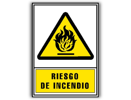 Pictograma Archivo 2000 riesgo de incendio pvc amarillo luminiscente 210x297 mm 6172-01 AM, imagen 2 mini