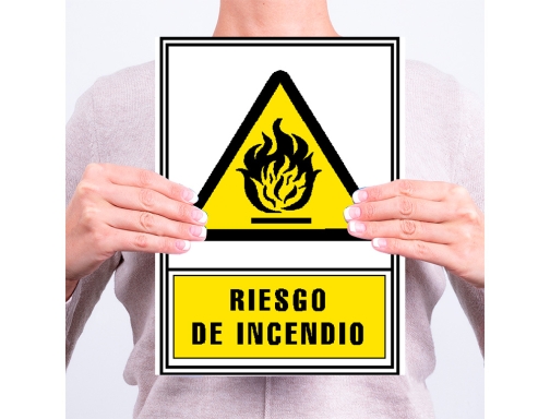 Pictograma Archivo 2000 riesgo de incendio pvc amarillo luminiscente 210x297 mm 6172-01 AM, imagen 3 mini